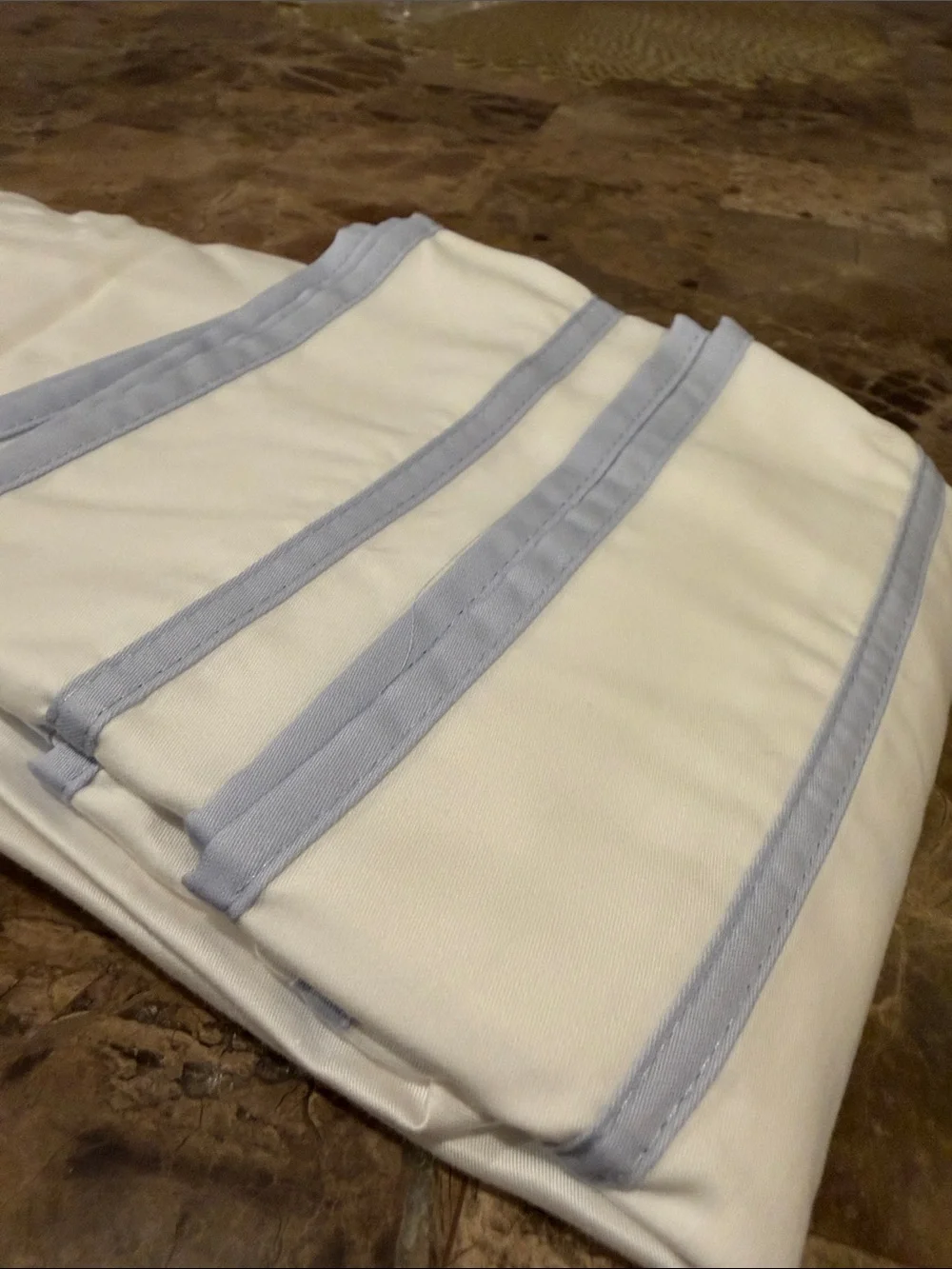 Lauren Ralph Lauren White Pillowcases with Blue Border, Set of 2 Standard